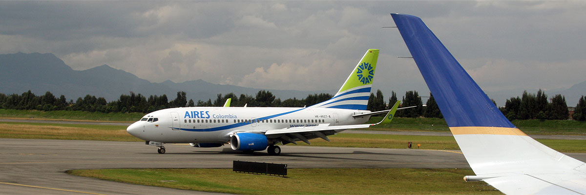 Flugzeug in Bogotá